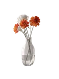 Glass and flowers, cut out