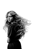 Hair on black, cut out